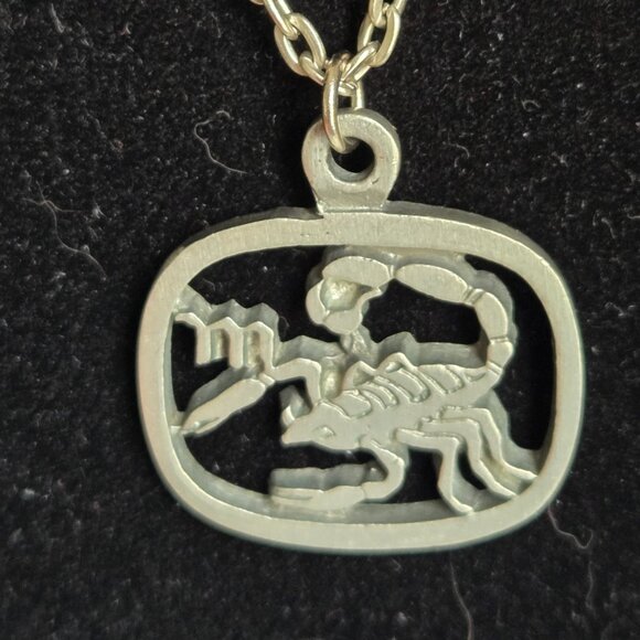 Scorpion Brutalist Zodiac Pewter Pendant TYR SWEDEN - Picture 1 of 6